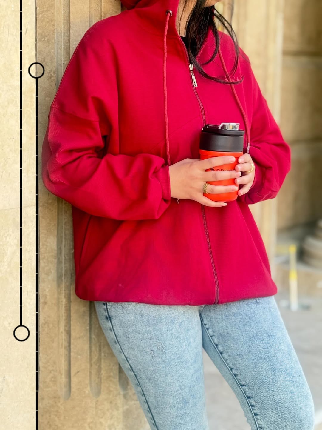 سویشرت کبریتی گرم دخترانه سایز ۴۴